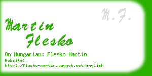 martin flesko business card